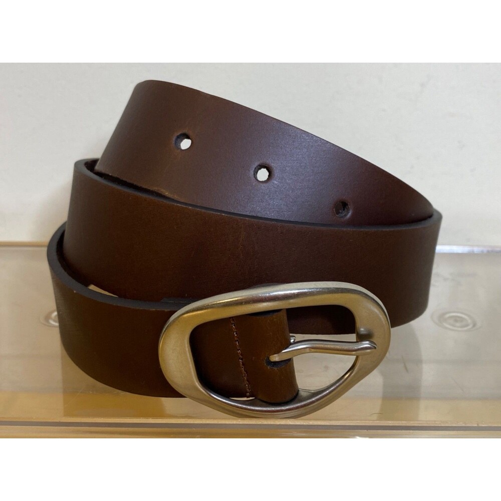 Lucky Brand Women's Brown Leather Silver Buckle Belt Sz S
